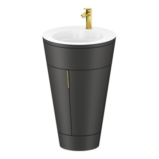 Duravit Meuble sous-lavabo c-bonded Set Starck 1 56x86,4x60,5cm, graphite mat
