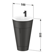 Duravit Meuble sous-lavabo c-bonded Set Starck 1 56x86,4x60,5cm, gris mat-5