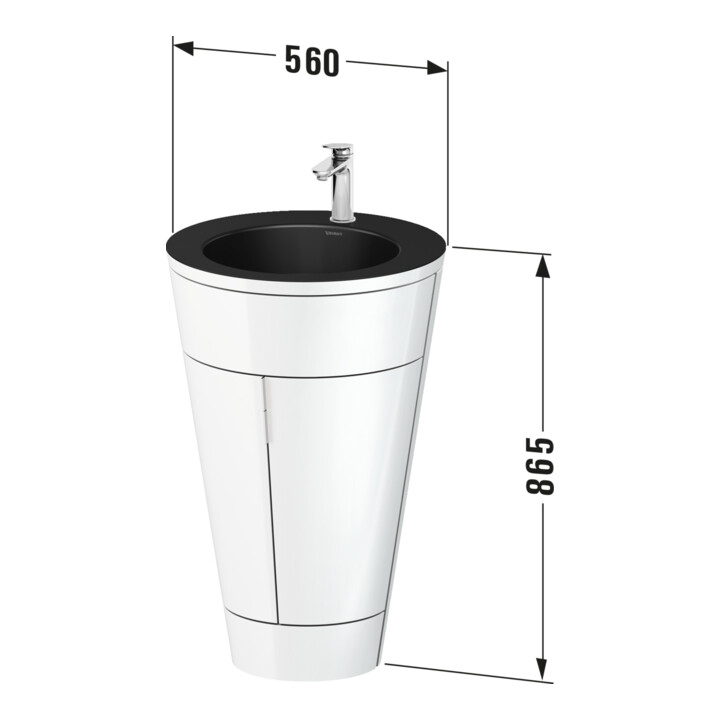 Duravit Meuble sous-lavabo c-bonded Set Starck 1 56x86,4x60,5cm, gris mat
