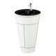 Duravit Meuble sous lavabo c-bonded Set Starck 1 56x86,4x60,5cm, st, chr mat, blanc s-mat-1