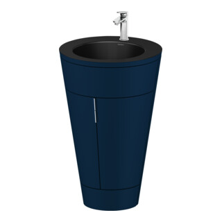 Duravit Meuble sous-lavabo c-bonded Set Starck 1 56x86,4x60,5cm, st, chr mat bleu s