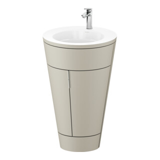 Duravit Meuble sous-lavabo c-bonded Set Starck 1 56x86,4x60,5cm, st, chr mat Tau