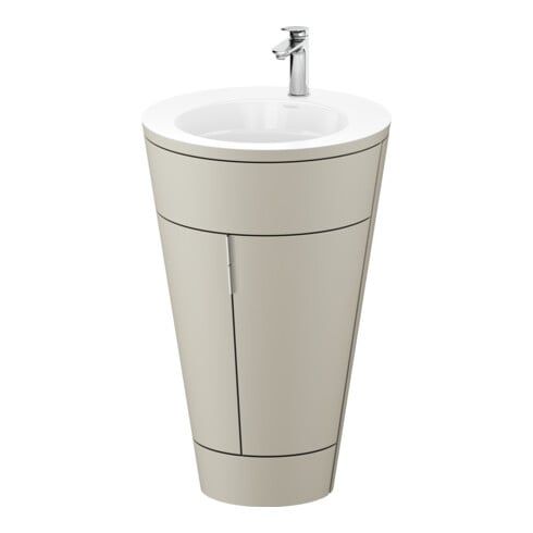 Duravit Meuble sous-lavabo c-bonded Set Starck 1 56x86,4x60,5cm, st, chr mat Tau