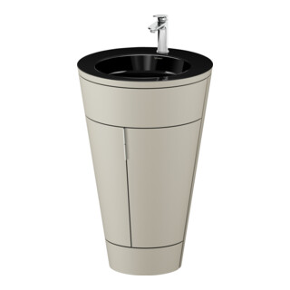 Duravit Meuble sous-lavabo c-bonded Set Starck 1 56x86,4x60,5cm, st, chr mat taupe s