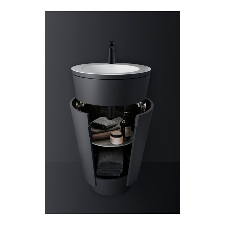 Duravit Meuble sous-lavabo c-bonded Set Starck 1 56x86,4x60,5cm, st, Couleur noir, graph s-mat