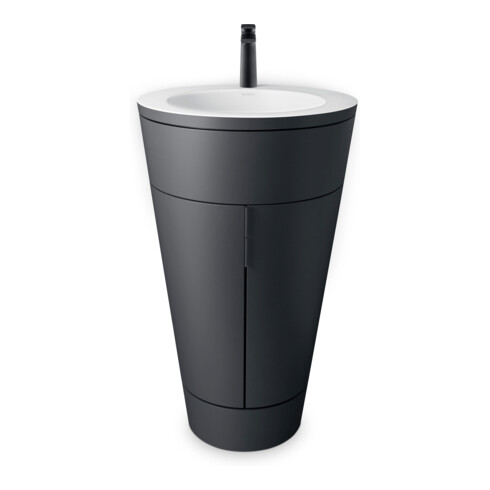 Duravit Meuble sous-lavabo c-bonded Set Starck 1 56x86,4x60,5cm, st, Couleur noir, graph s-mat