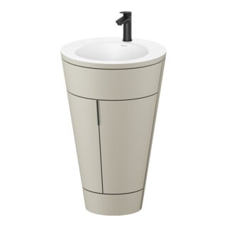 Duravit Meuble sous-lavabo c-bonded Set Starck 1 56x86,4x60,5cm, st, Couleur noire, Tau satiné-mat