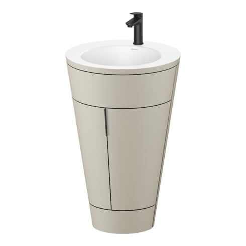 Duravit Meuble sous-lavabo c-bonded Set Starck 1 56x86,4x60,5cm, st, Couleur noire, Tau satiné-mat