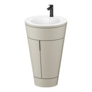 Duravit Meuble sous-lavabo c-bonded Set Starck 1 56x86,4x60,5cm, st, Couleur noire, Tau satiné-mat