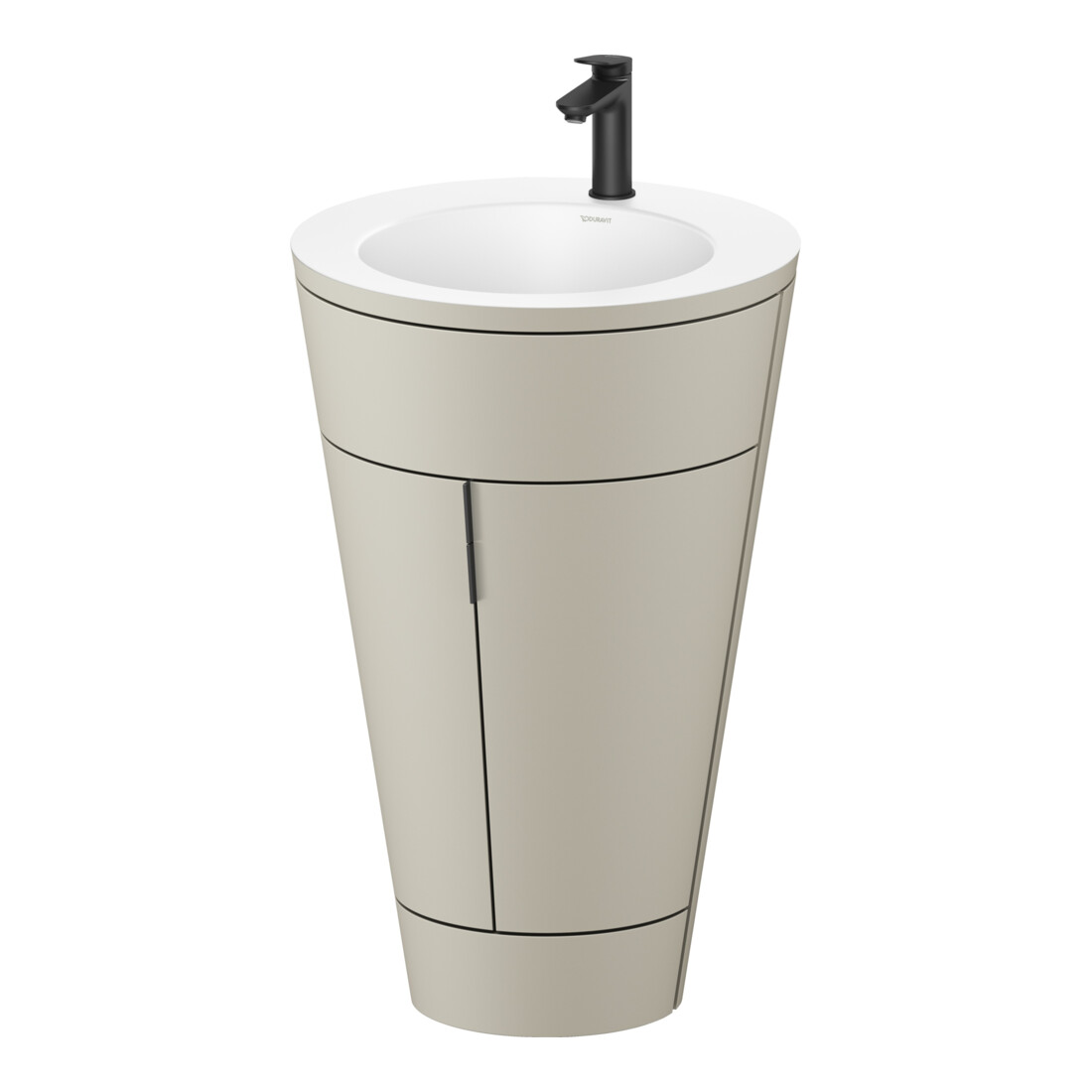 Duravit Meuble sous-lavabo c-bonded Set Starck 1 56x86,4x60,5cm, st, Couleur noire, Tau satiné-mat