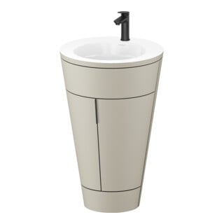 Duravit Meuble sous-lavabo c-bonded Set Starck 1 56x86,4x60,5cm, st, Couleur noire, Tau satinée