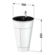 Duravit Meuble sous-lavabo c-bonded Set Starck 1 56x86,4x60,5cm, st, G b ge, bleu mat s-matt-4