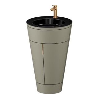 Duravit Meuble sous-lavabo c-bonded Set Starck 1 56x86,4x60,5cm, st, G b ge, st-g s-mat