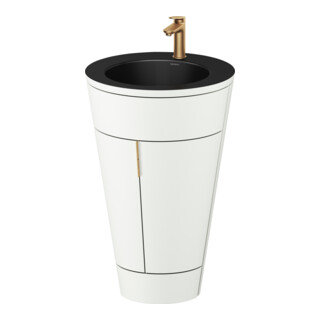 Duravit Meuble sous lavabo c-bonded Set Starck 1 56x86,4x60,5cm, st, G b geb., blanc s-mat
