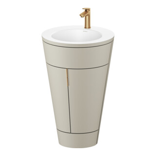 Duravit Meuble sous lavabo c-bonded Set Starck 1 56x86,4x60,5cm, st, G b geb., Tau s-mat