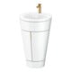 Duravit Meuble sous lavabo c-bonded Set Starck 1 56x86,4x60,5cm, st, G bron pat., blanc hgl-1
