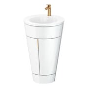 Duravit Meuble sous lavabo c-bonded Set Starck 1 56x86,4x60,5cm, st, G bron pat., blanc hgl