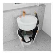 Duravit Meuble sous lavabo c-bonded Set Starck 1 56x86,4x60,5cm, st, G bron pat., blanc hgl-5