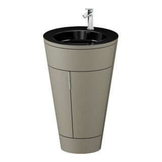 Duravit Meuble sous-lavabo c-bonded Set Starck 1 56x86,4x60,5cm, st, G c, st-g s-mat