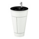 Duravit Meuble sous lavabo c-bonded Set Starck 1 56x86,4x60,5cm, st, G ES ge, blanc s-mat-1