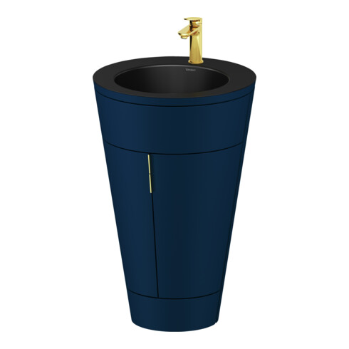 Duravit Meuble sous-lavabo c-bonded Set Starck 1 56x86,4x60,5cm, st, G g p, bleu mat s-matt