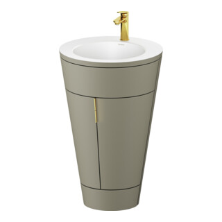 Duravit Meuble sous-lavabo c-bonded Set Starck 1 56x86,4x60,5cm, st, G g p, st-g s-mat