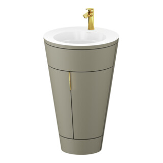 Duravit Meuble sous lavabo c-bonded Set Starck 1 56x86,4x60,5cm, st, G g p, st-g s-matt