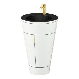 Duravit Meuble sous-lavabo c-bonded Set Starck 1 56x86,4x60,5cm, st, G g poli, bl. s-mat