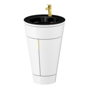 Duravit Meuble sous lavabo c-bonded Set Starck 1 56x86,4x60,5cm, st, G gol pol., bl. hgl-1