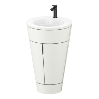 Duravit Meuble sous-lavabo c-bonded Set Starck 1 56x86,4x60,5cm, st, G noir, No blanc s-mat