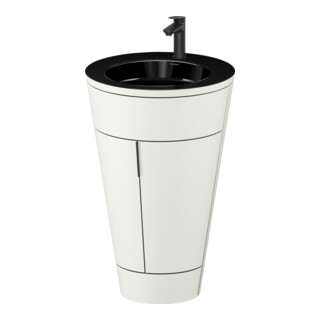 Duravit Meuble sous lavabo c-bonded Set Starck 1 56x86,4x60,5cm, st, G noir, No blanc s-mat