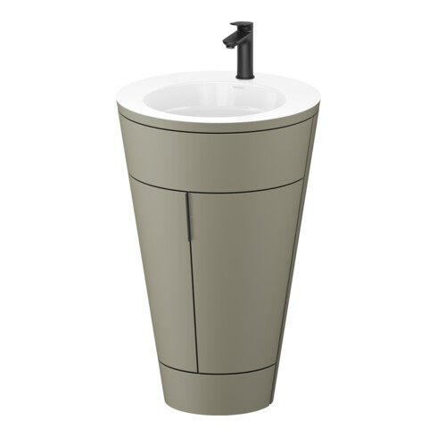 Duravit Meuble sous lavabo c-bonded Set Starck 1 56x86,4x60,5cm, st, G noir, st-g s-mat