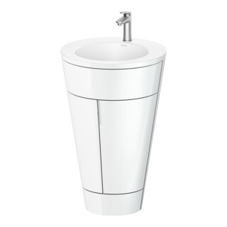 Duravit Meuble sous-lavabo c-bonded Set Starck 1 56x86,4x60,5cm, st, Gr. ES geb., blanc hgl
