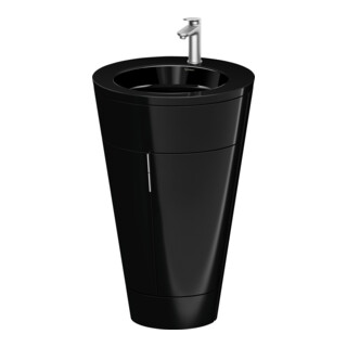 Duravit Meuble sous lavabo c-bonded Set Starck 1 56x86,4x60,5cm, st, Gr. ES ouvr., noir brillant