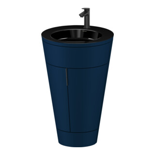 Duravit Meuble sous-lavabo c-bonded Set Starck 1 56x86,4x60,5cm, st, Gr. noir, bleu mat
