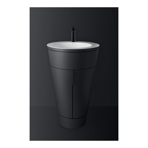Duravit Meuble sous-lavabo c-bonded Set Starck 1 56x86,4x60,5cm, st, Gr. noir, graph s-mat