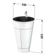 Duravit Meuble sous-lavabo c-bonded Set Starck 1 56x86,4x60,5cm, st, Gr. noir, graph s-mat-4