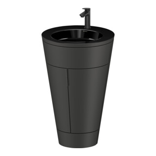 Duravit Meuble sous-lavabo c-bonded Set Starck 1 56x86,4x60,5cm, st, Gr. noir, graph s-mat