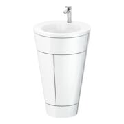 Duravit Meuble sous-lavabo c-bonded Set Starck 1 56x86,4x60,5cm, st, IB, chr mat, blanc brillant