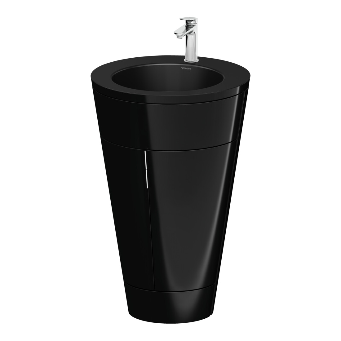 Duravit Meuble sous-lavabo c-bonded Set Starck 1 56x86,4x60,5cm, st, IB, chromé mat, noir brillant