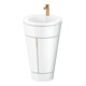 Duravit Meuble sous-lavabo c-bonded Set Starck 1 56x86,4x60,5cm, st, IB, G b ge, blanc hgl-1