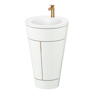 Duravit Meuble sous lavabo c-bonded Set Starck 1 56x86,4x60,5cm, st, IB, G b ge, w s-mat