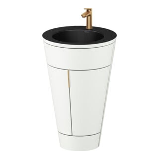 Duravit Meuble sous lavabo c-bonded Set Starck 1 56x86,4x60,5cm, st, IB, G b ge, w s-mat