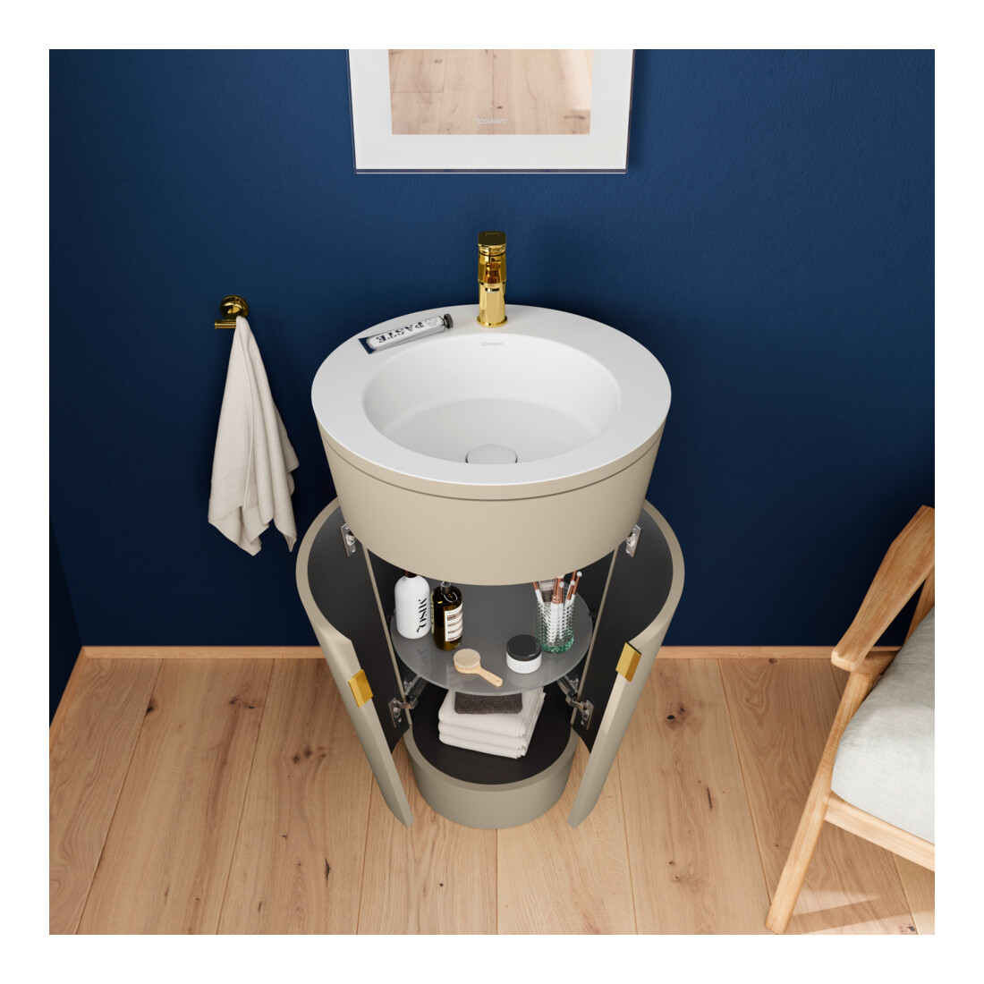 Duravit Meuble sous-lavabo c-bonded Set Starck 1 56x86,4x60,5cm, st, IB, G g p, T s-mat