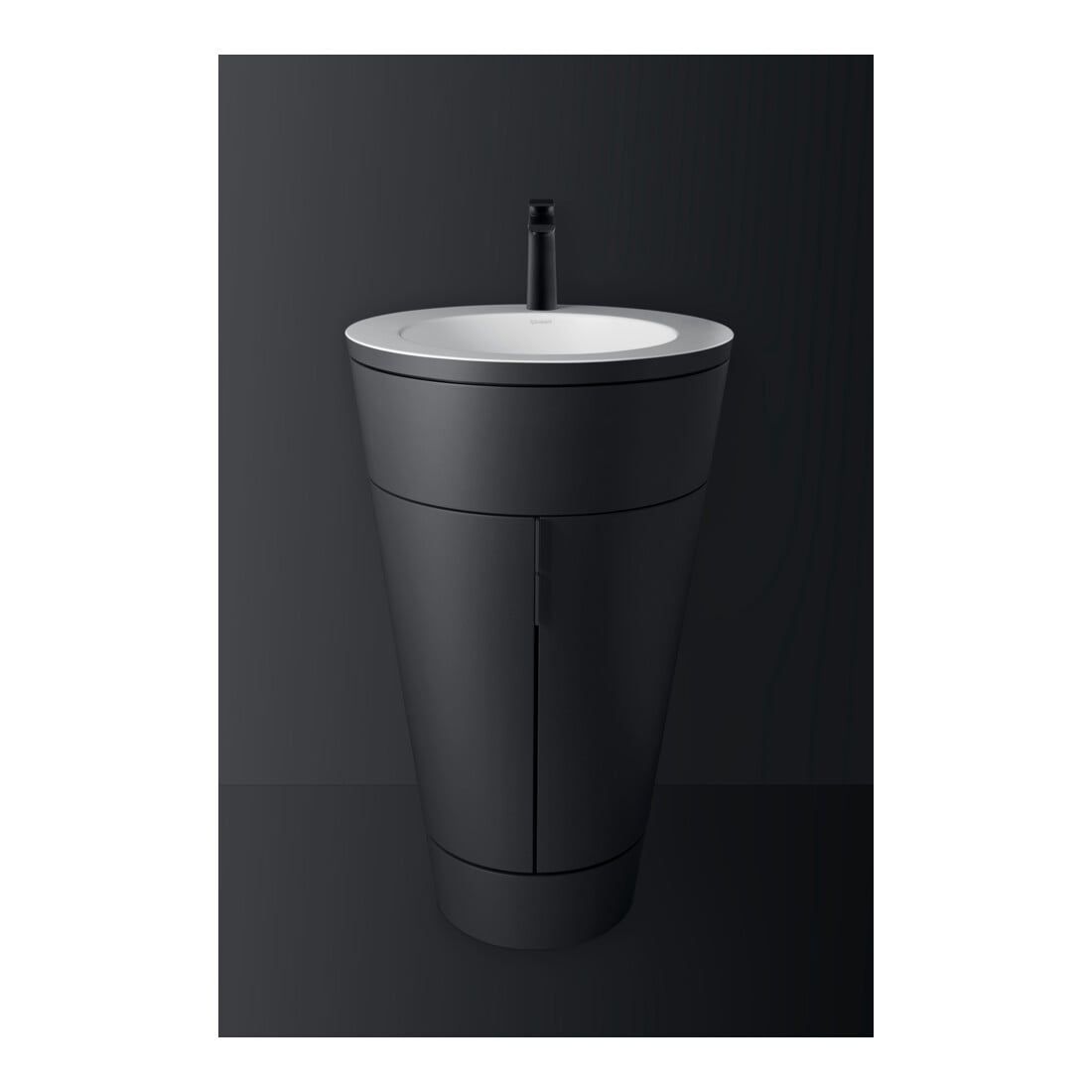 Duravit Meuble sous-lavabo c-bonded Set Starck 1 56x86,4x60,5cm, st, IB, G noir, gris mat s-matt