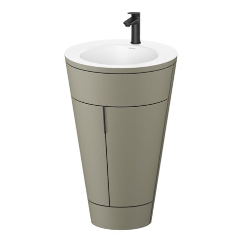 Duravit Meuble sous lavabo c-bonded Set Starck 1 56x86,4x60,5cm, st, IB, G noir, st-g m