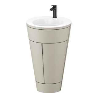 Duravit Meuble sous-lavabo c-bonded Set Starck 1 56x86,4x60,5cm, st, IB, G noir, Tau satin mat