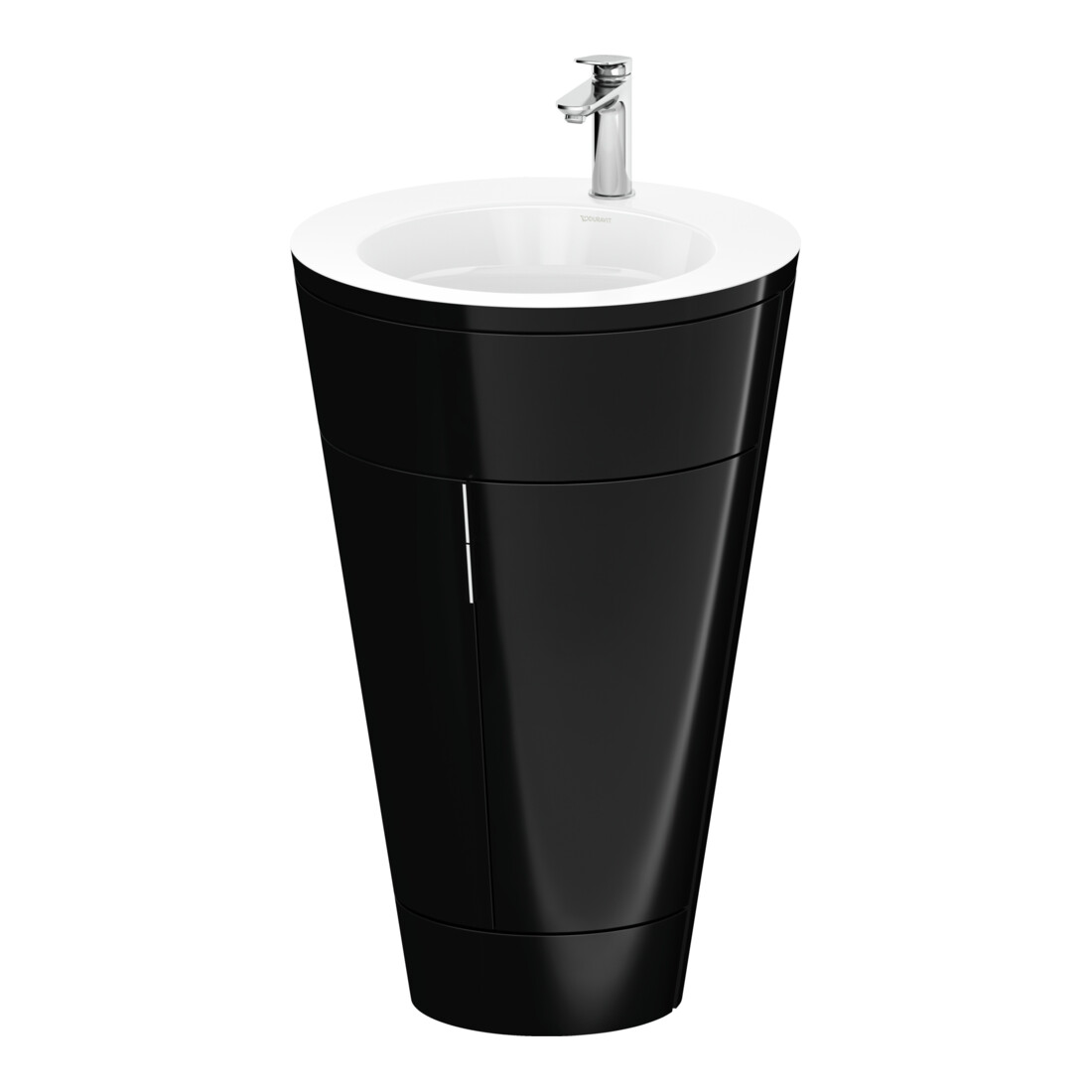 Duravit Meuble sous lavabo c-bonded Set Starck 1 56x86,4x60,5cm, st, IB, Gr. chr, noir hgl