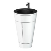 Duravit Meuble sous-lavabo c-bonded Set Starck 1 56x86,4x60,5cm, st, IB, Gr. noir, blanc hgl