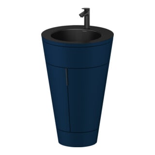 Duravit Meuble sous-lavabo c-bonded Starck 1 56x86,4x60,5 cm, st, Gr. noir, bleu mat